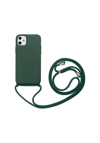 Apple Uyumlu iPhone 11 Kılıf Zore Ropi Kapak Koyu Yeşil
