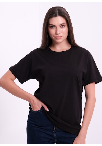 Cottonlab Siyah Kadın %100 Premium Pamuklu Yumuşak Dokulu Terletmez Bisiklet Yaka Tişört Beyaz Cottonlab Siyah Kadın %100 Premium Pamuklu Yumuşak Dokulu Terletmez Bisiklet Yaka Tişört Beyaz