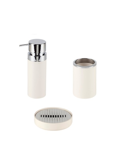 Primanova M-Se32-09 Lenox Sıvı Sabunluk. Sabunluk. Diş Fırçalık 3 Bej