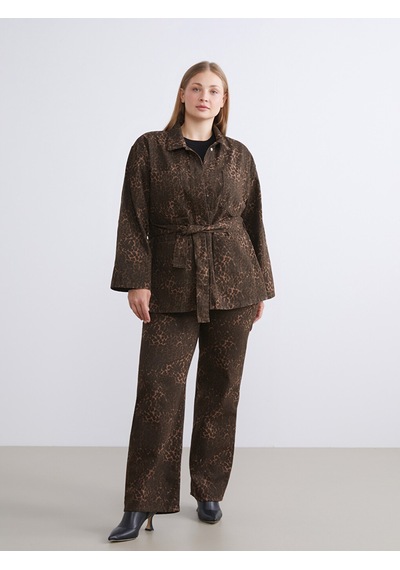 Lcw Modest Kahverengi Straight Fit Kadın Jean Pantolon