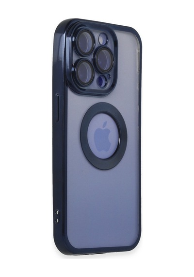 Apple iPhone  Uyumlu,  15 Pro Max Kılıf Slot Silikon - Lacivert