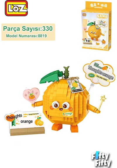 Loz Micro Block Serisi Sevimli Portakal 330 Parça Oyuncak Yapım Seti Fflz-8819