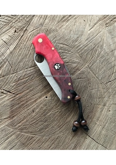Dmr Mini Çakı El Yapımı Çakı Kamp Çakısı Avcı Bıçagı Cep Bıçak Epoksi 19cm Kırmızı