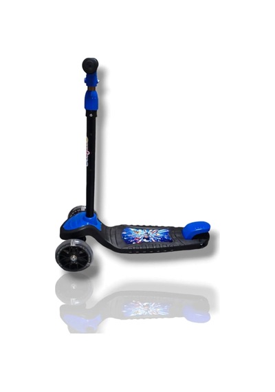 3 Tekerlekli Led Işıklı Çocuk Scooter Mavi