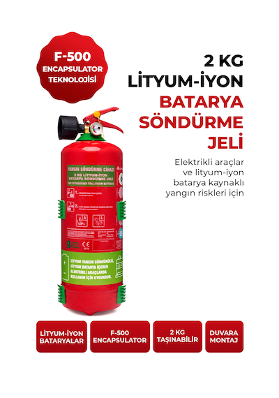 2 Kg Lityum İyon Batarya Yangın Söndürme Jeli F-500 Encapsulator