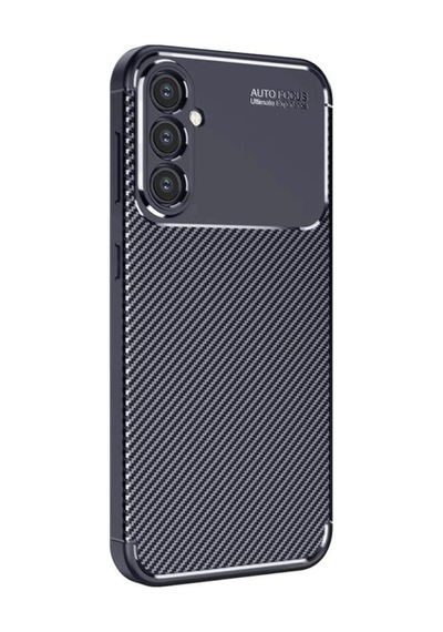 Samsung Uyumlu Galaxy S25 Kılıf Auto Focus Karbon Kapak Lacivert