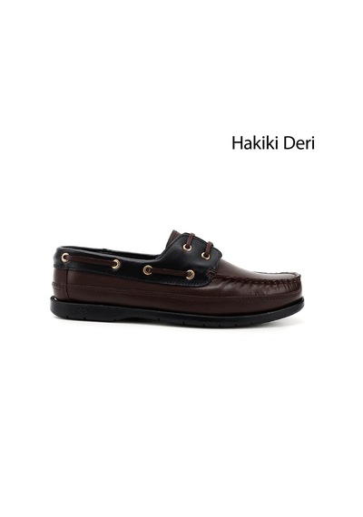 Gönderi(R) Gönderi R Erkek Kahveye Siyah Bağcıklı Kauçuk Taban Hakiki Deri Ayakkabı Ddma30726490 Kahverengi - Siyah