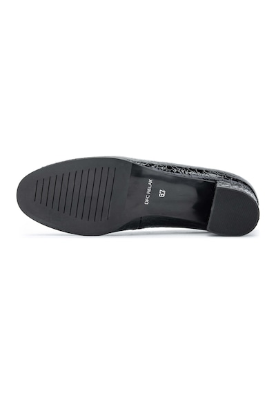 Relax Anatomic Kadın Hakiki Deri Siyah Rugan Comfort Ayakkabı 611 H40000-92 Bn Ayk Y24 Croco Oslo Black Siyah