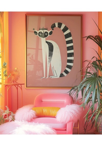 Çerçevesiz Poster Lemur Günlükleri
