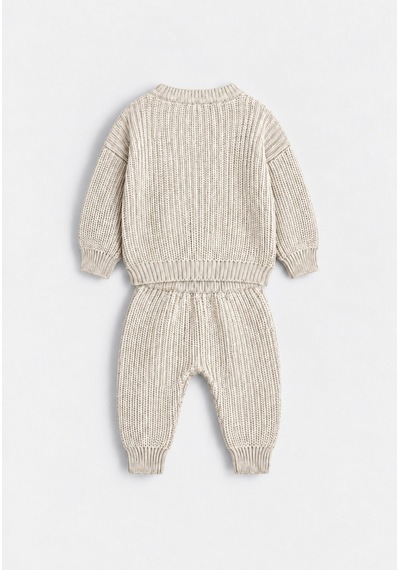 Cigit Selanik Triko Takım 1-5 Yaş Naturel
