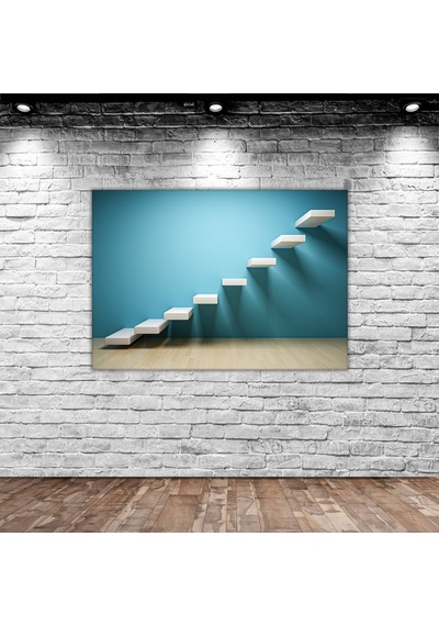 Bk Home Üç Boyutlu Merdivenler Tasarımlı Kanvas Tablo 70X100Cm-1