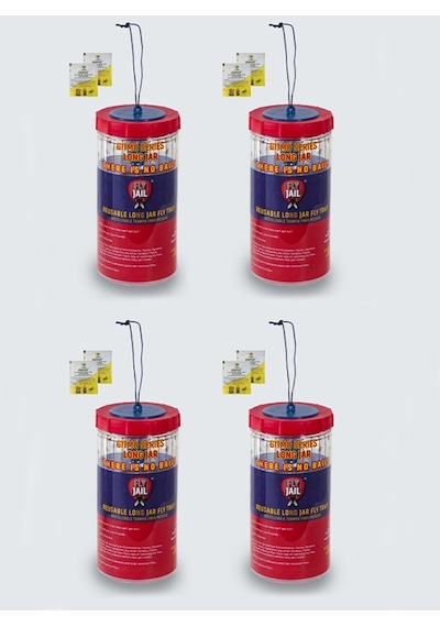 FLY JAIL | LONG JAR, 1.5 LİTRE 4 X KAVANOZ TİPİ KARASİNEK TUZAĞI