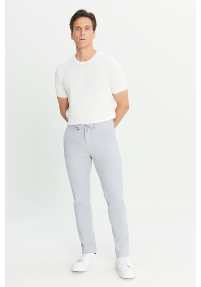 AC&Co / Altınyıldız Classics Erkek Koyu Grı Slim Fit Dar Kesim Beli Bağlamalı Çizgili Yan Cepli Casual Jogger Pantolon Koyu Gri AC&Co / Altınyıldız Classics Erkek Koyu Grı Slim Fit Dar Kesim Beli Bağlamalı Çizgili Yan Cepli Casual Jogger Pantolon Koyu Gri