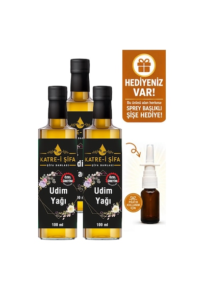 Katre-i Şifa Saf Udim Yağı (Özel Üretim) Ekonomik 3 x 100 ML