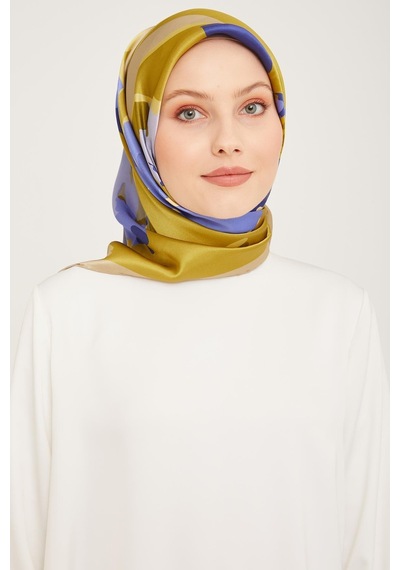 Armine Nostalji Serisi %100 Twill İpek Eşarp 9042d 02