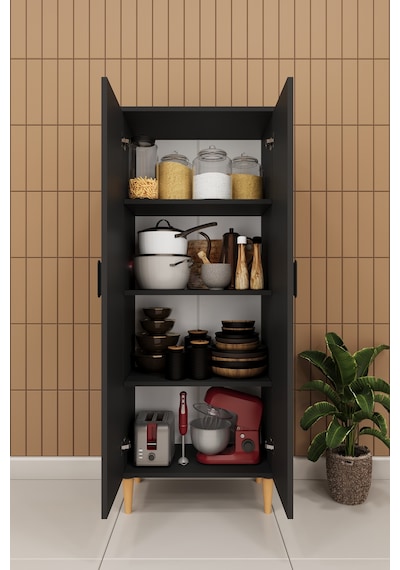 Modern 2 Kapaklı Çok Amaçlı Mutfak Banyo Dolabı %100 Mdf Erzak Kiler Dolabı Fd02 Antrasit Modern 2 Kapaklı Çok Amaçlı Mutfak Banyo Dolabı %100 Mdf Erzak Kiler Dolabı Fd02 Antrasit