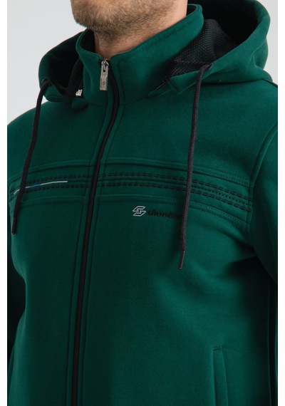 Shooter Sportswear Shooter Erkek Premium Kışlık Eşofman Takımı Regular Kapüşonlu Yeşil