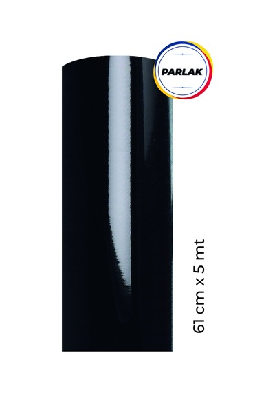 Parlak Siyah Yapışkanlı Kaplama Folyosu 61 CM  X 5 MT