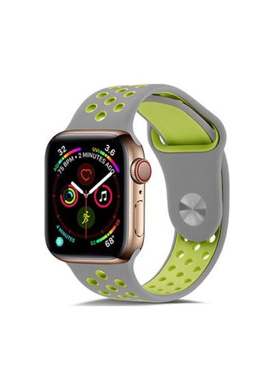 Apple Watch Uyumlu 40mm Krd-02 Silikon Kordon - Haki