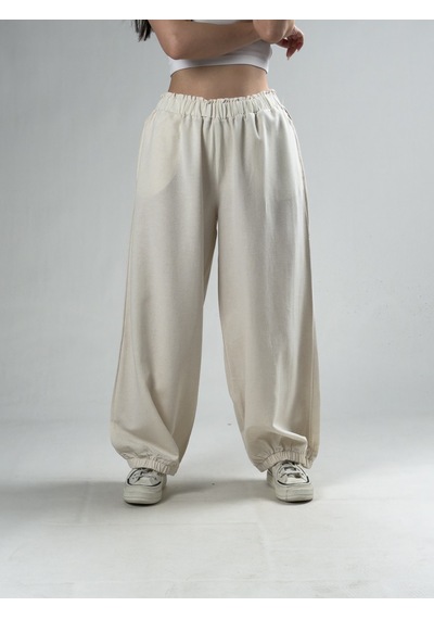 Cocopelli Bej Kadın Oversize Pantolon Coc3174