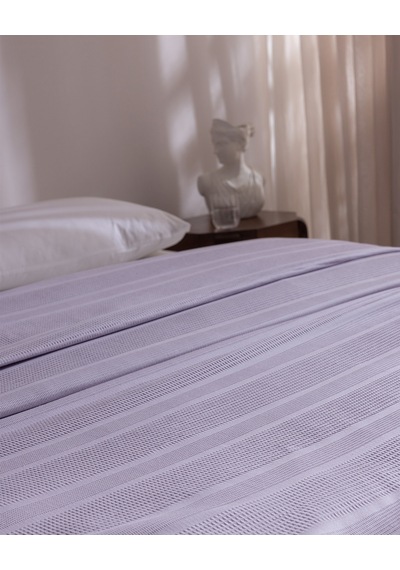 Mathilda King Size Pamuklu Ecocell Düz Pike - Lila 8684427307793 Çok Renkli