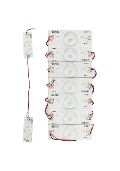 3 Volt Tek Kablolu Birbirine Bağlı Led 7'li Poşet Beyaz