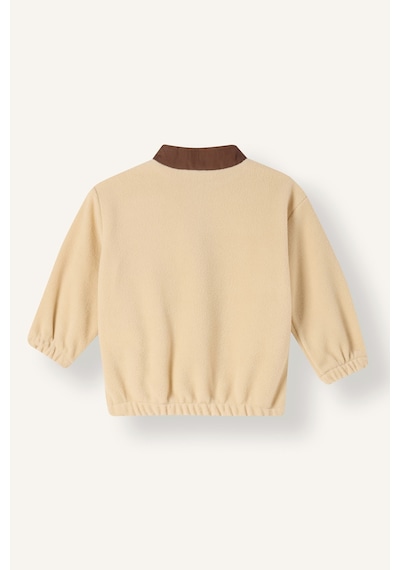 Defacto Baskılı Düğmeli Polar Sweatshirt Erkek Bebek G1124a526cwbg788 Bej-bg788