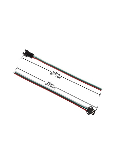 10 Adet Jst Sm 3 Pin Konektör Led Güç Dişi Sm Bağlantı Kablo Adaptör Ws2812b Ws2812 Ws2811 Led Işık Şeridi