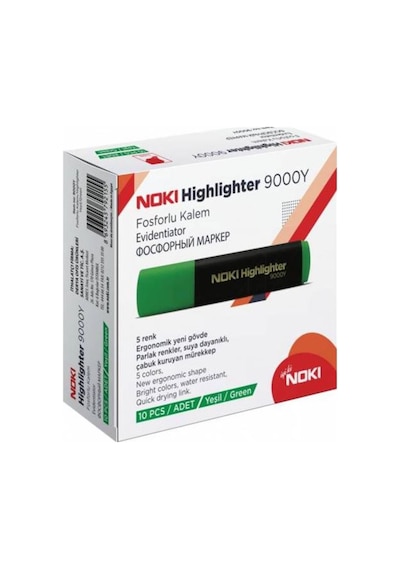 Noki Fosforlu Kalem Yeşil 10 Lu 9000Y Yeşil