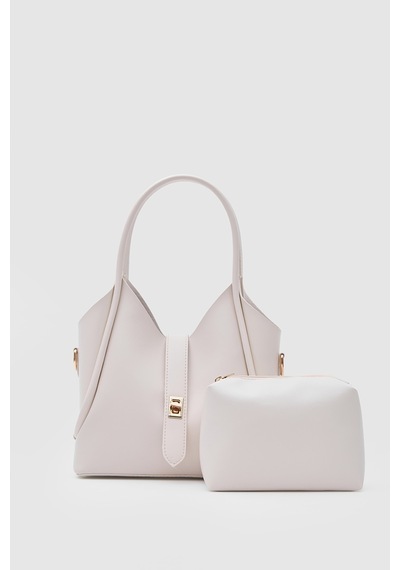 Shule Bags Cindy El Ve Çapraz Çanta Krem
