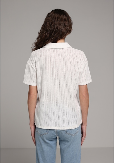 Colin's Colins Regular Fit Polo Yaka Jakarlı Kadın Ekru Kısa Kol Tişört Cl1080433 Q1.v2 Ecr Colin's Colins Regular Fit Polo Yaka Jakarlı Kadın Ekru Kısa Kol Tişört Cl1080433 Q1.v2 Ecr