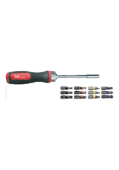 Nttools Ncbmt12 Manyetik Bits Tutucu Uzun Tornavida 12 Bitsli