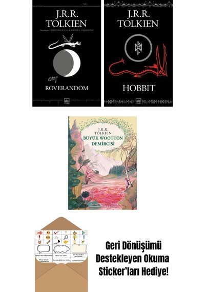 Roverandom Siyah Kapak + Hobbit Siyah Kapak + Büyük Wootton Demircisi Özel Ciltli Baskı