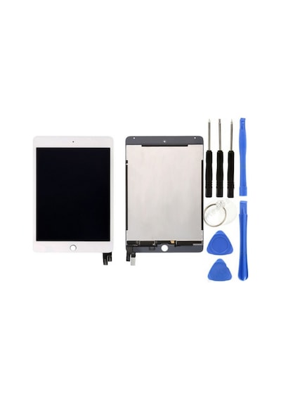 Apple Uyumlu iPad  Mini 4 A1538-a1550 A Kalite Lcd Dokunmatik Full Beyaz + Tamir Seti