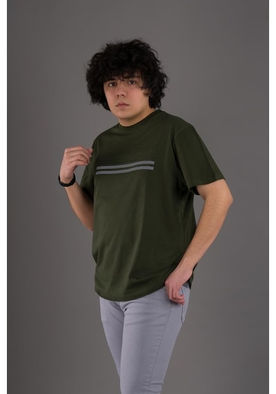 Slimfit Baskılı Sıfır Yaka Erkek Penye T-Shirt (539781109)