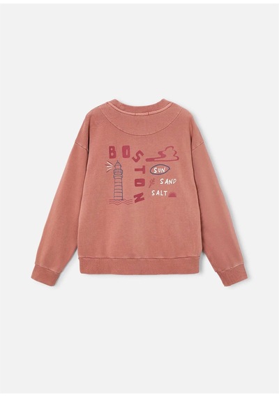 The Boston Kids Erkek Çocuk Baskılı Sweatshirt Tarçın 6423