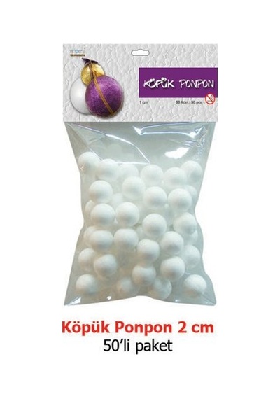 Vincent Foam Ball - Strafor Köpük Top 2 CM 50 Adet