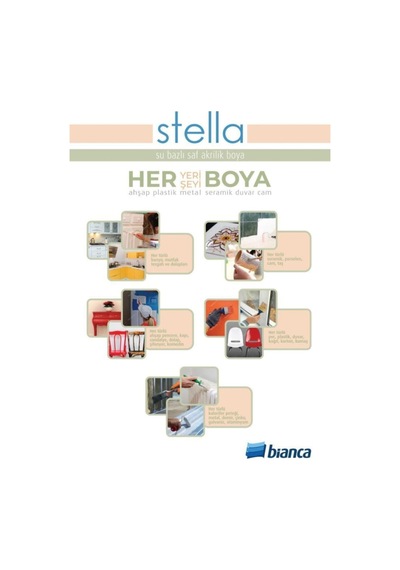 Stella Su Bazlı Saf Akrilik Beyaz Boya 1000 Ml Beyaz