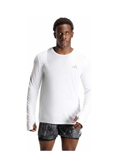 Adidas Run Ess Ls M Erkek Koşu Uzun Kollu Tişört Ke8425 Beyaz Beyaz