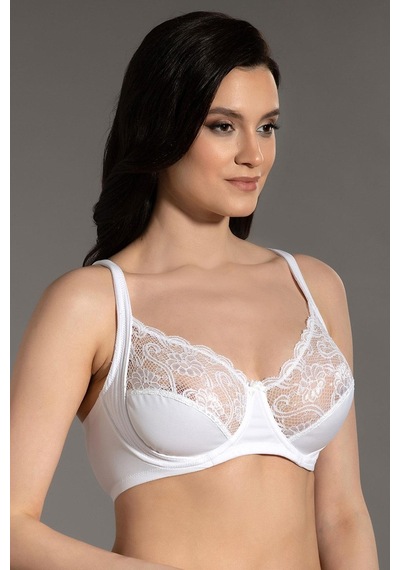 Kompedan Sütyen C Kap Dantel Detaylı Toparlayıcı New Bra 6000-beyaz Beyaz