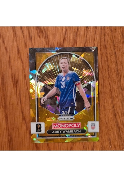 Panini Monopoly Prizm Abby Wambach Gold Cracked Ice Oyun Kartı No.92
