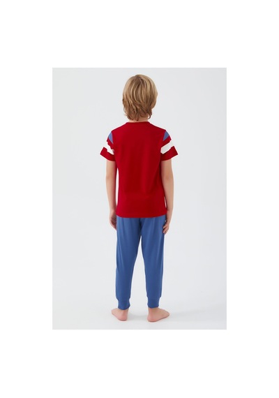 U.S. Polo Assn. U.s. Polo Assn. Intense Krem Erkek Çocuk Kısa Kol Pijama Takım