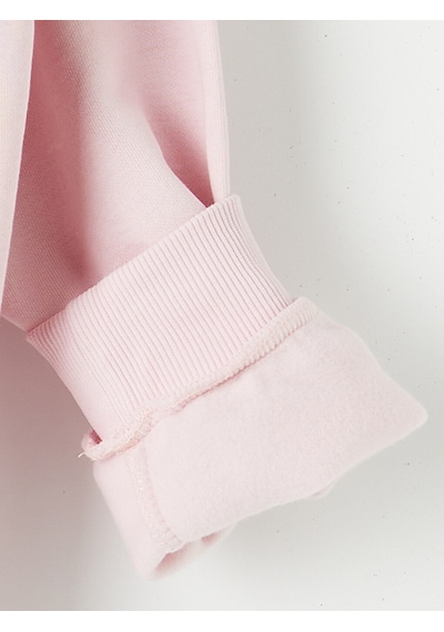 LC Waikiki Lc Waıkıkı Pembe Baskılı Oversize Kadın Sweatshirt
