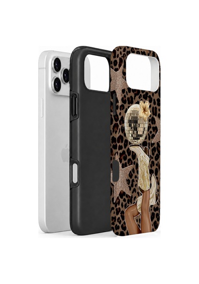 Velvoria Valestra Disco Leopar Apple iPhone Uyumlu 17 Pro Darbe Korumalı Kılıf Valestra Select - Disco Leopar