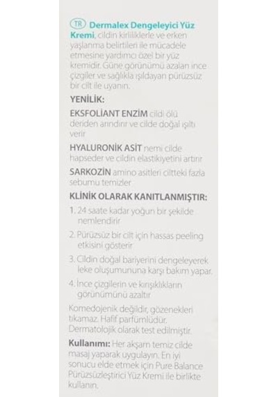 Dermalex Pure Balance Dengeleyici Krem