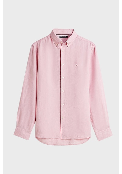 Tommy Hilfiger Keten Regular Fit Uzun Kollu Gömlek Erkek Gömlek Mw0mw41530 Tol Pembe