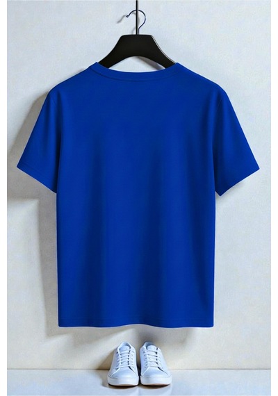Uyguntarz Unisex Milano Italia Baskılı Tasarım Tshirt Mavi