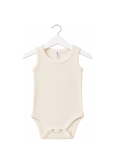 H&c Coolboy H&c %100 Pamuk Desenli Jakarlı Kolsuz Bebek Body Zıbın Krem