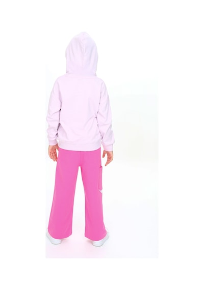 Toontoy Kids Toontoy Kız Çocuk Kapüşonlu Önü Yazı Baskılı Eşofman Takım Açık Lila