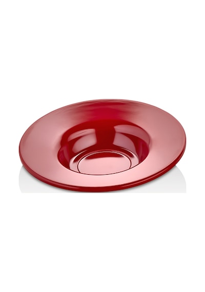 24 Adet 11 Cm Kırmızı Melamin Soft Çay Tabağı Bulaşık Makinesinde Yıkanabilir Dayanıklı Çay Tabak